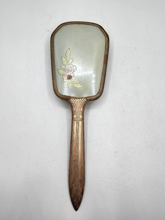 Antique Nylon Hairbrush Decorative Vanity Dressing Table Long Handled - Picture 1 of 6